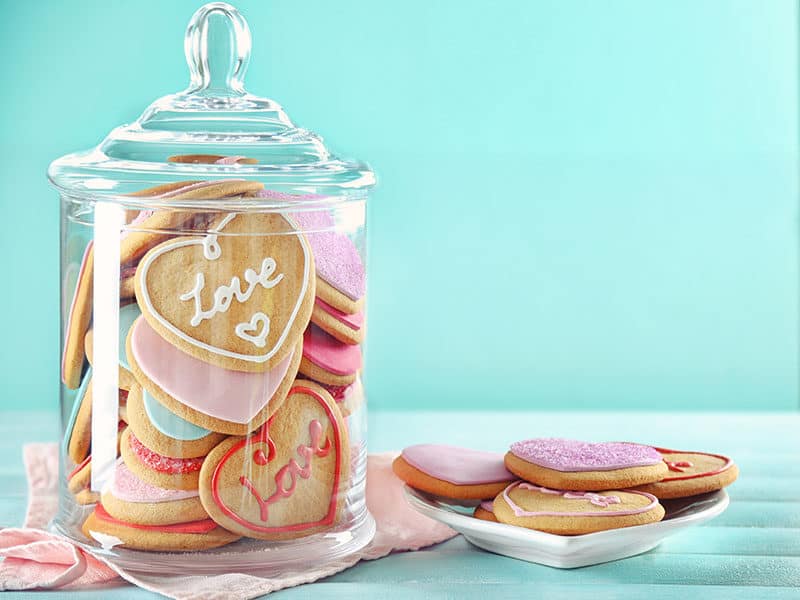 Love Cookies Jar on Blue