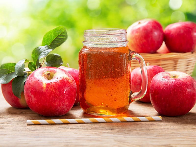 Glass Jar Apple Juice Fresh