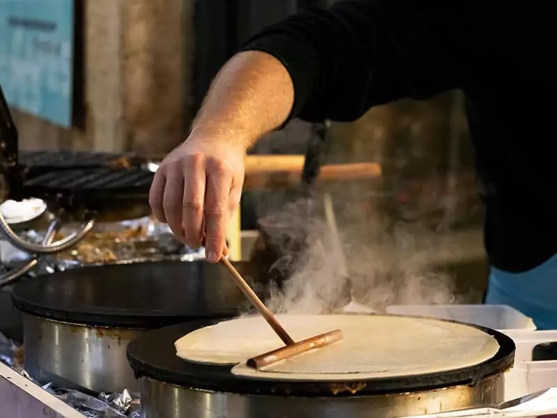 Making Crepe Pancake