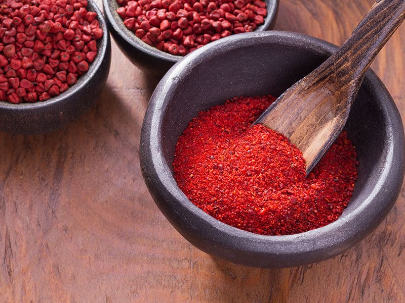 Achiote Bowl on Wooden