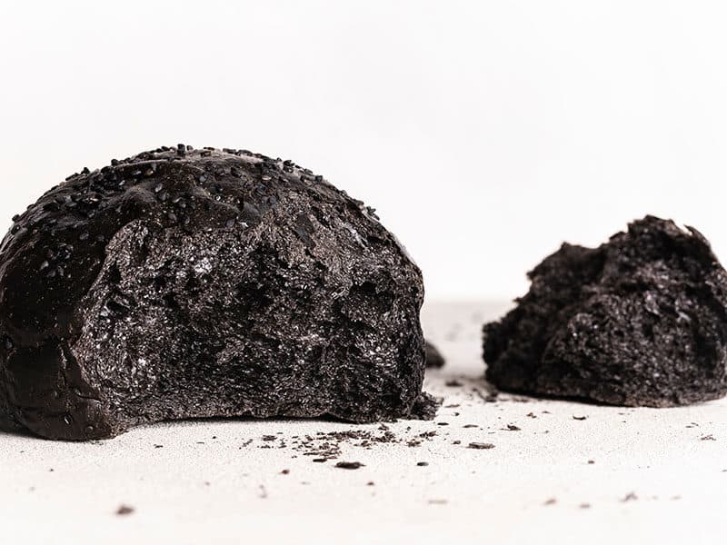 Black Bread Roll Closeup