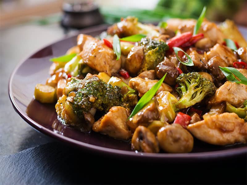 Chicken Mushrooms Broccoli Peppers