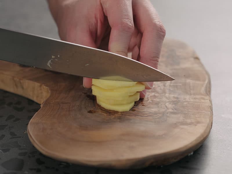 Chopping Fresh Ginger