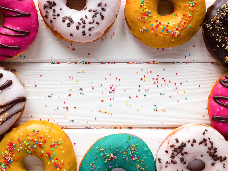 Donuts on Wooden