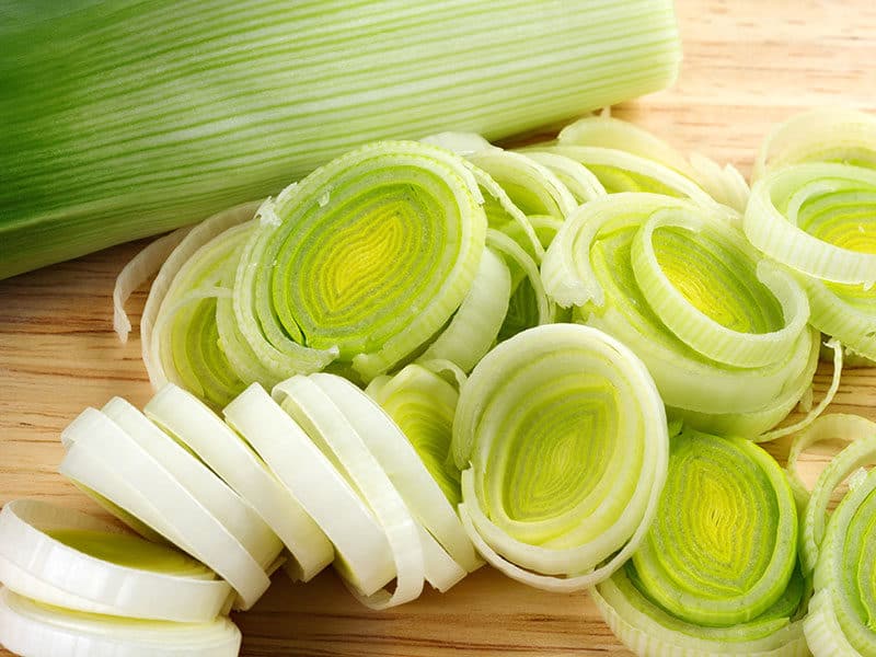 Fresh Leeks Whole Sliced