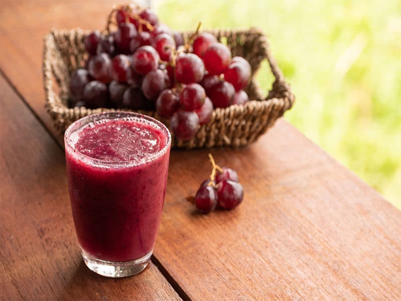 Glass Grape Juice Smoothie