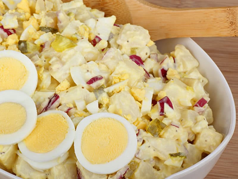 Potato Salad Sliced Eggs