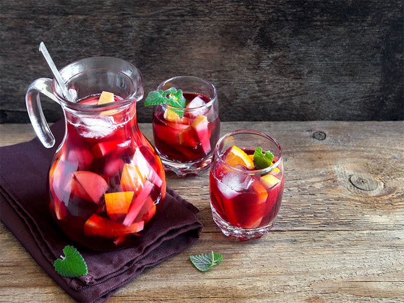 Wine Sangria Fruits Ice