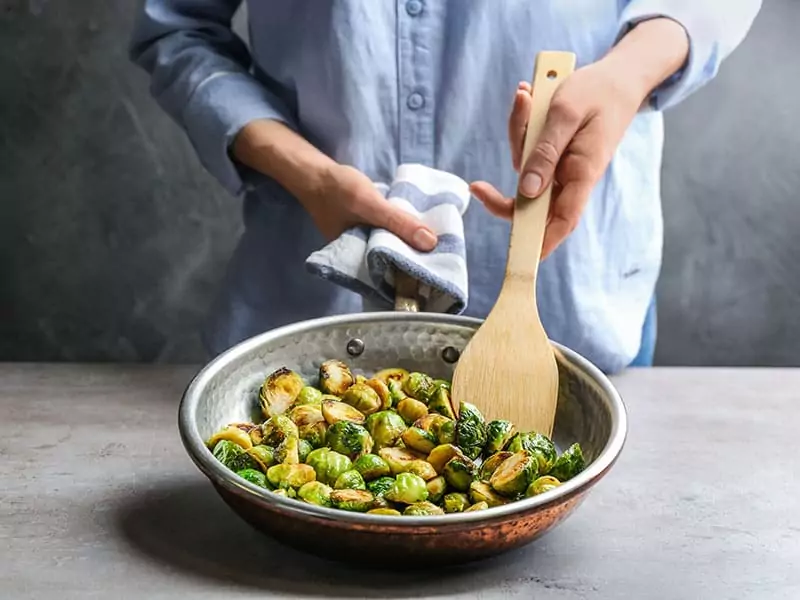 Woman Frying Pan Roasted