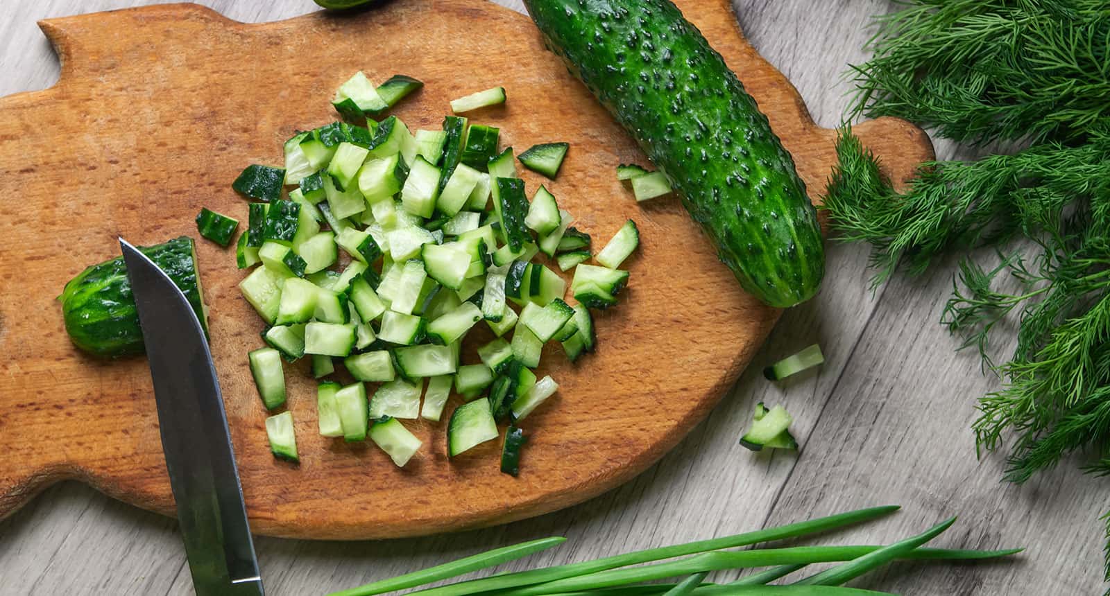 Chopping Cucumbers Knife