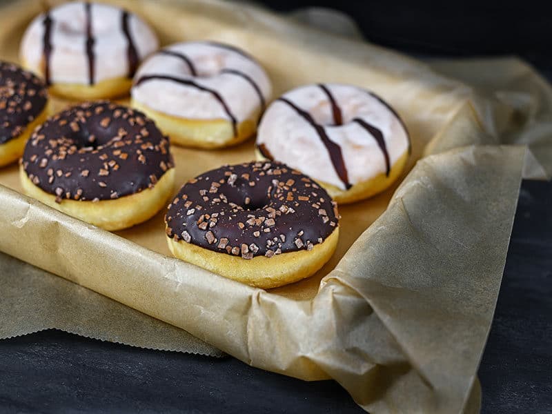 Donut White Brown Chocolate