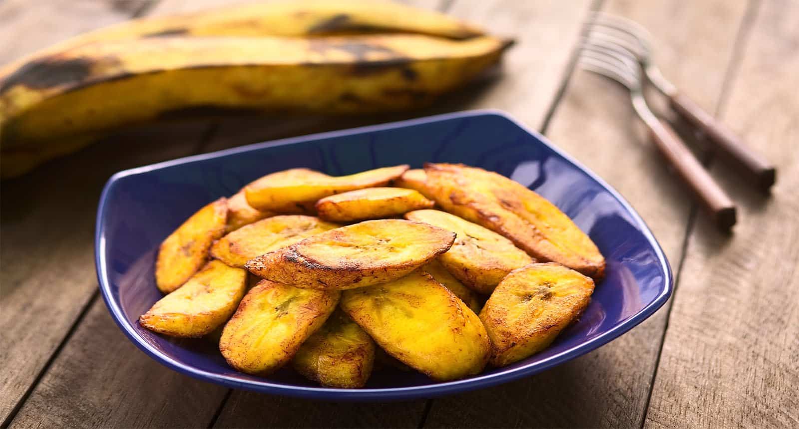 Fried Slices Ripe Plantain