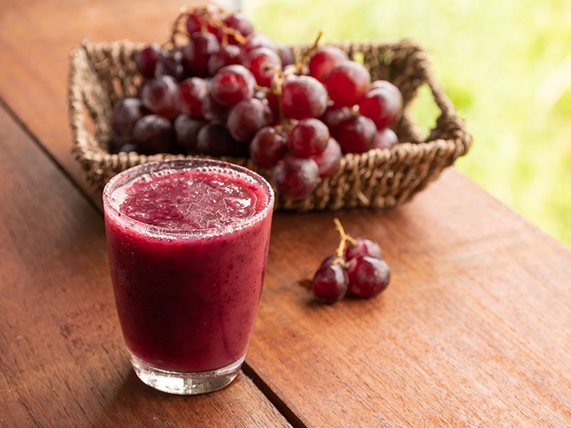 Glass Grape Juice Smoothie