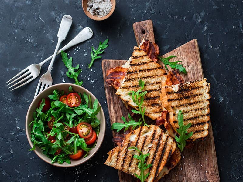 Grilled Bacon Mozzarella Sandwiches