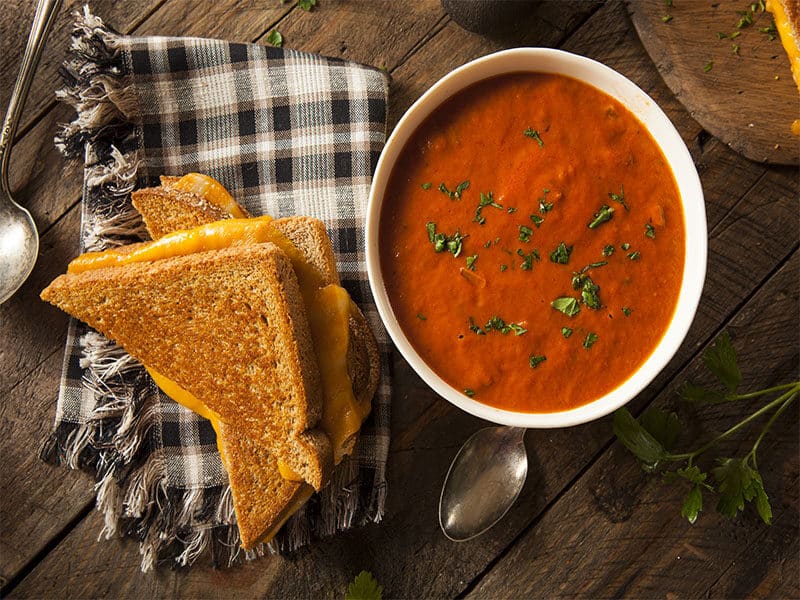 Homemade Grilled Cheese Tomato Soup