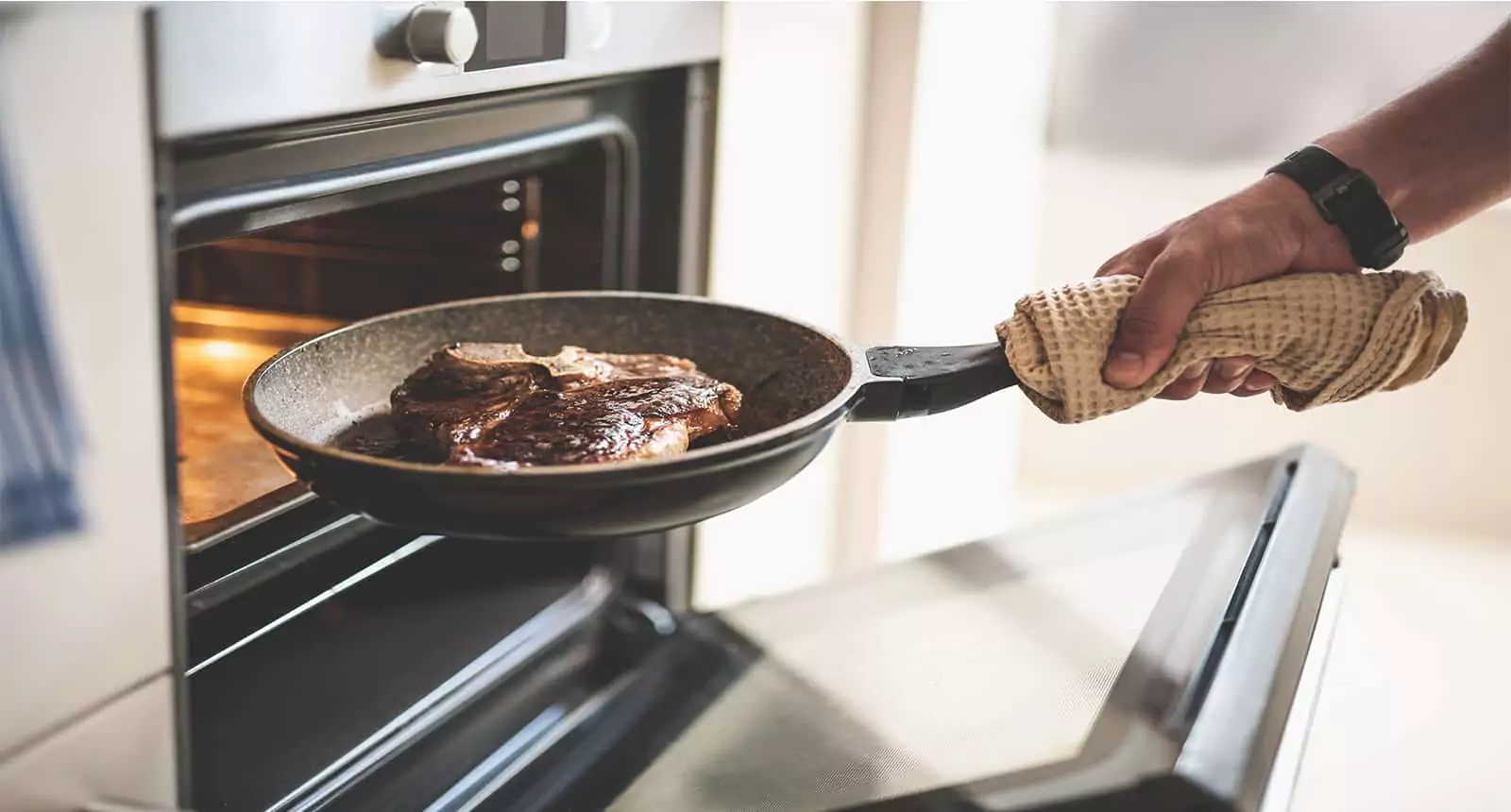 Male Hand Holding Frying