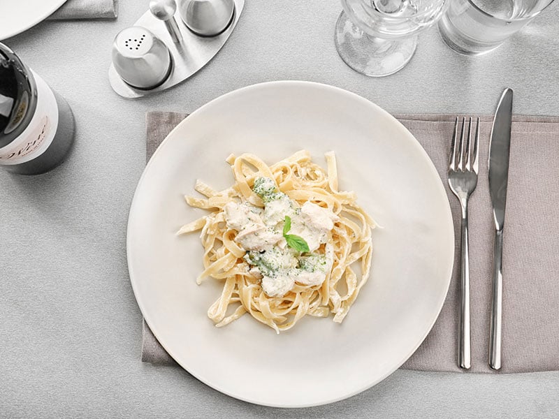 Plate of Fettuccine Alfredo