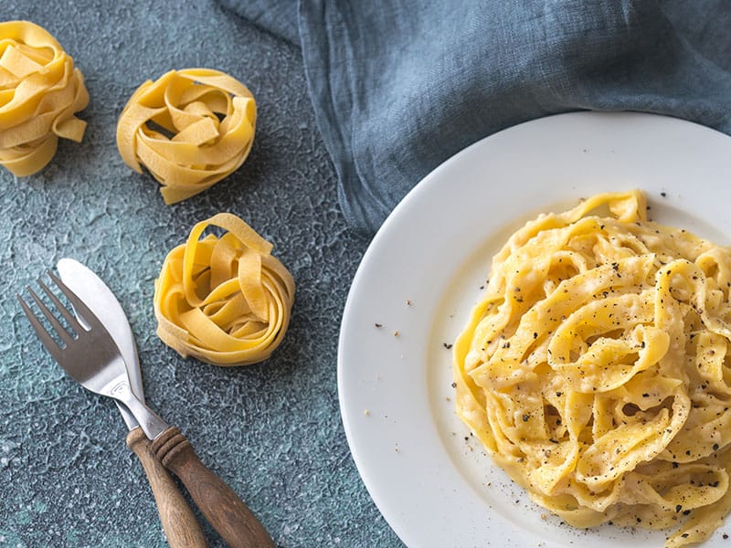 Portion of Fettuccine Alfredo