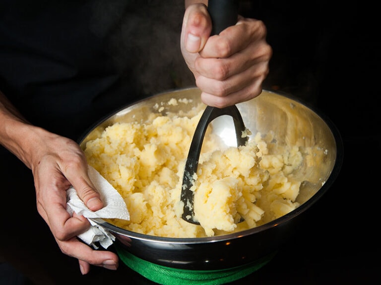 Preparing Mashed Potato Steel Bowl