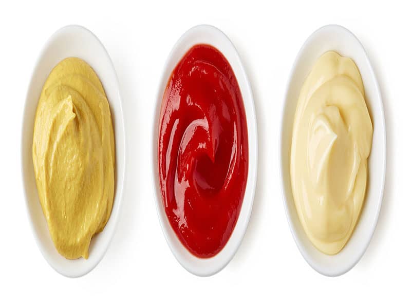 Set Sauces Ketchup Mayonnaise