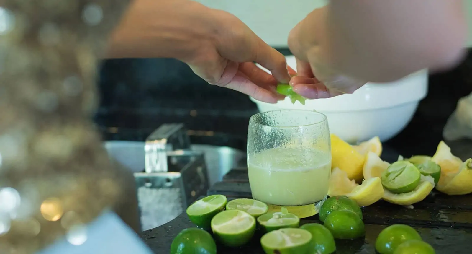 Squeezing Fresh Limes