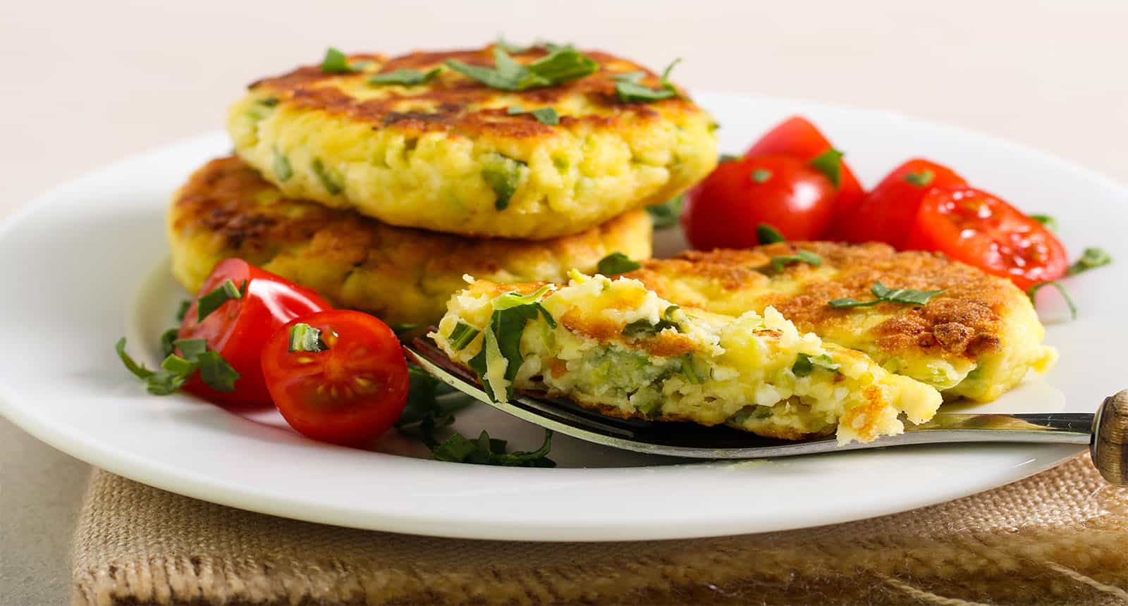 Zucchini Cheese Herbs Fritters