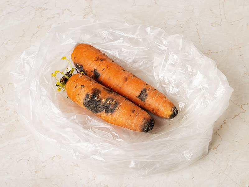 Black Mold Stains Carrots
