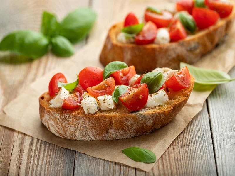 Bruschetta Tomatoes Mozzarella Cheese