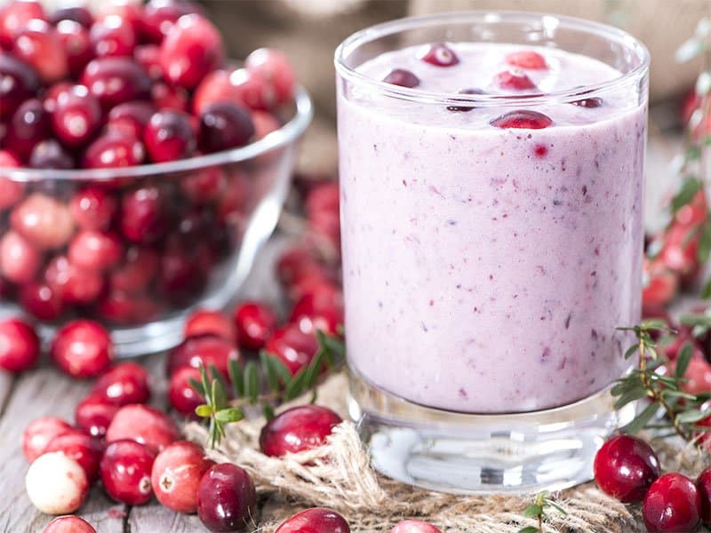 Cranberry Milkshake Fresh Fruits