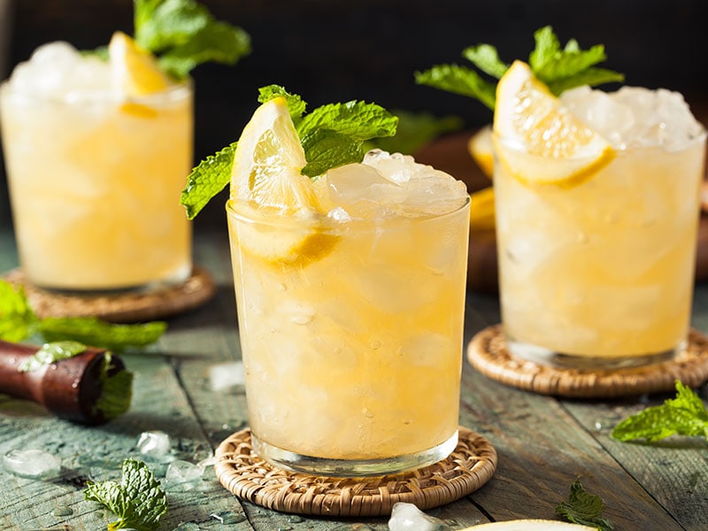 Cups of Lemon Cocktails 