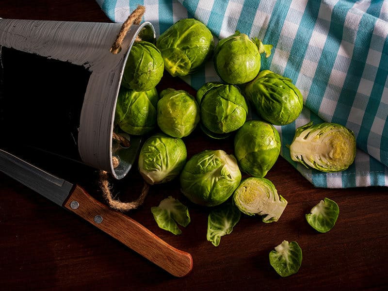 Cut Brussels Sprouts