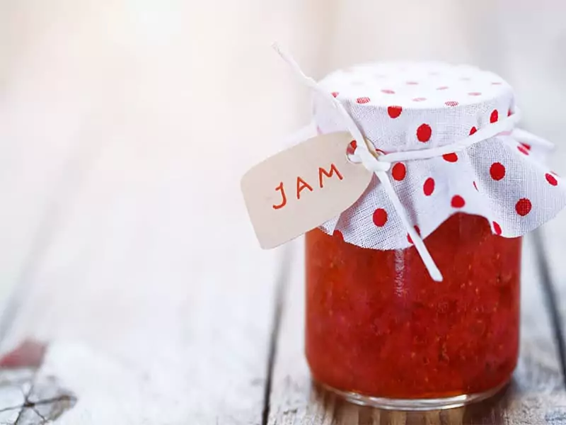 Fresh Strawberry Jam Jar