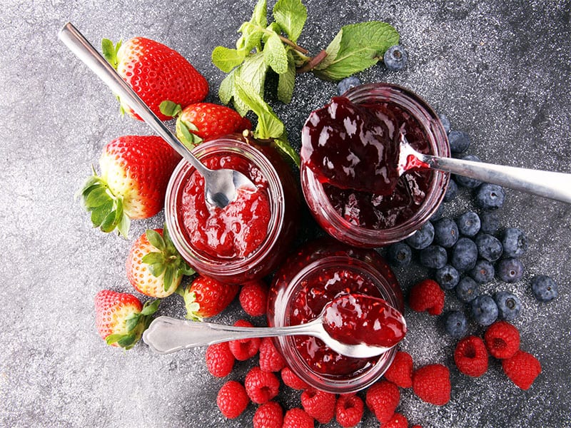 Jams Seasonal Berries Mint Fruits