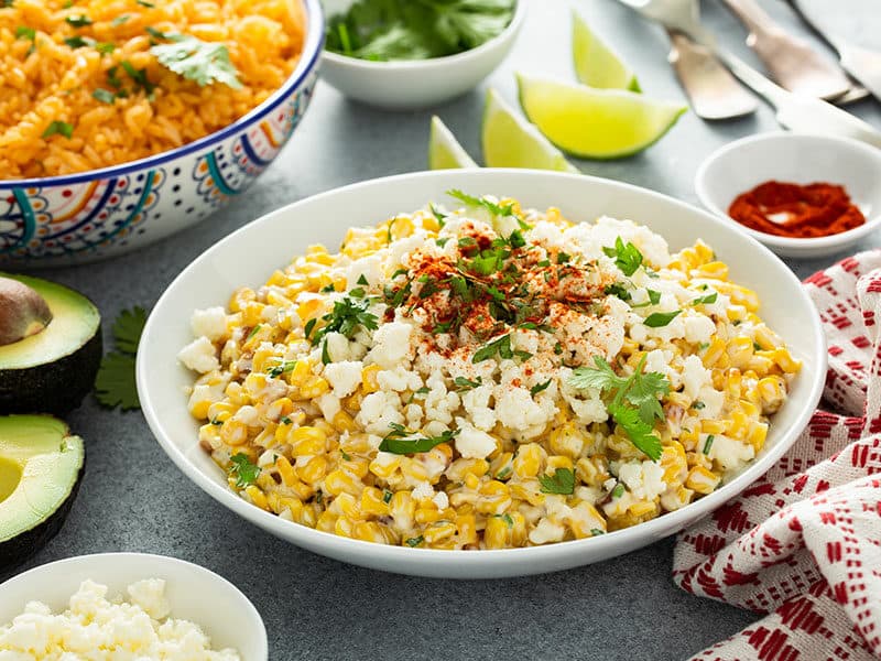 Mexican Corn Elote Cotija Cheese