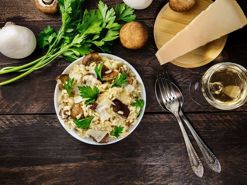  Risotto aux champignons 