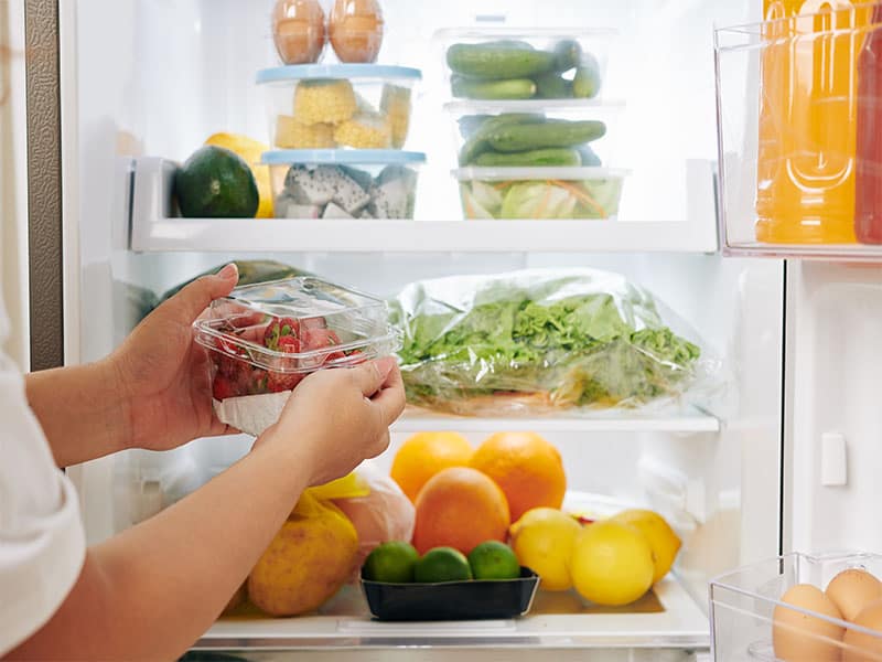 Opening Fridge Door Putting