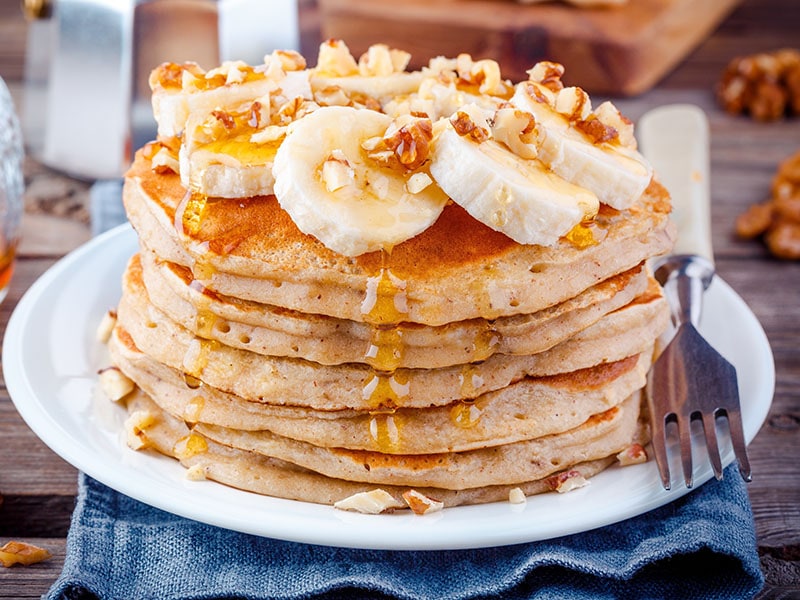 Pancakes Banana Walnuts Honey