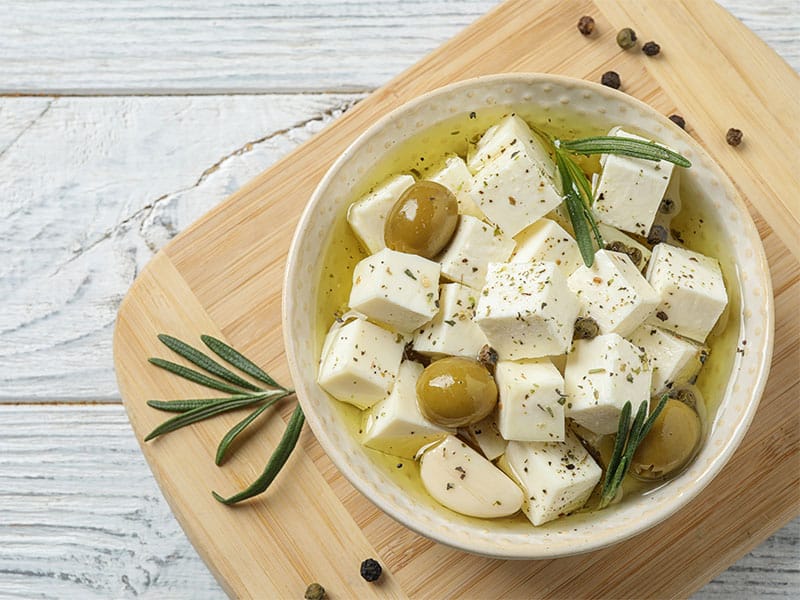 Pickled Feta Cheese