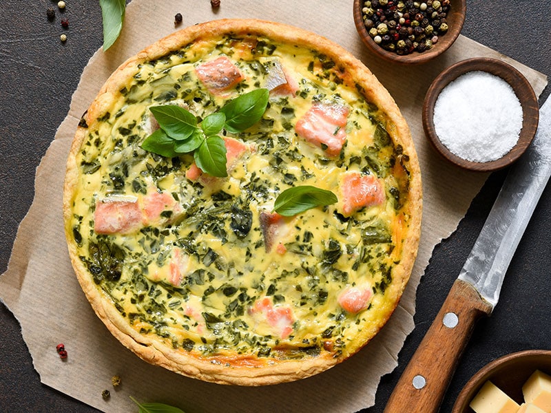 Quiche Pie Salmon Spinach