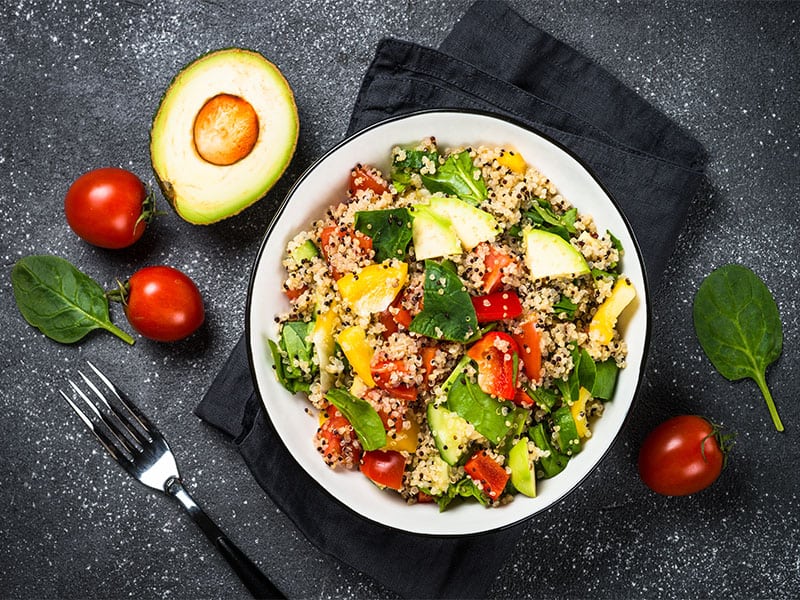 Quinoa Salad Spinach Avocado