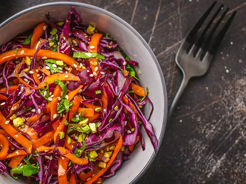 Red Cabbage And Carrot Salad