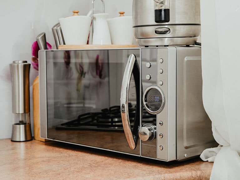 Silver Microwave Kitchen