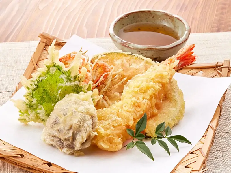 Tempura Moriawase Is Vegetables And Shrimp 