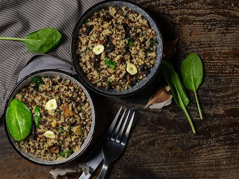 Two Bowls With Quinoa
