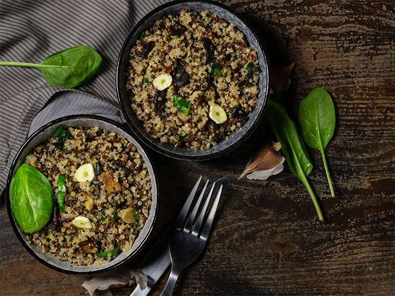 Two Bowls With Quinoa