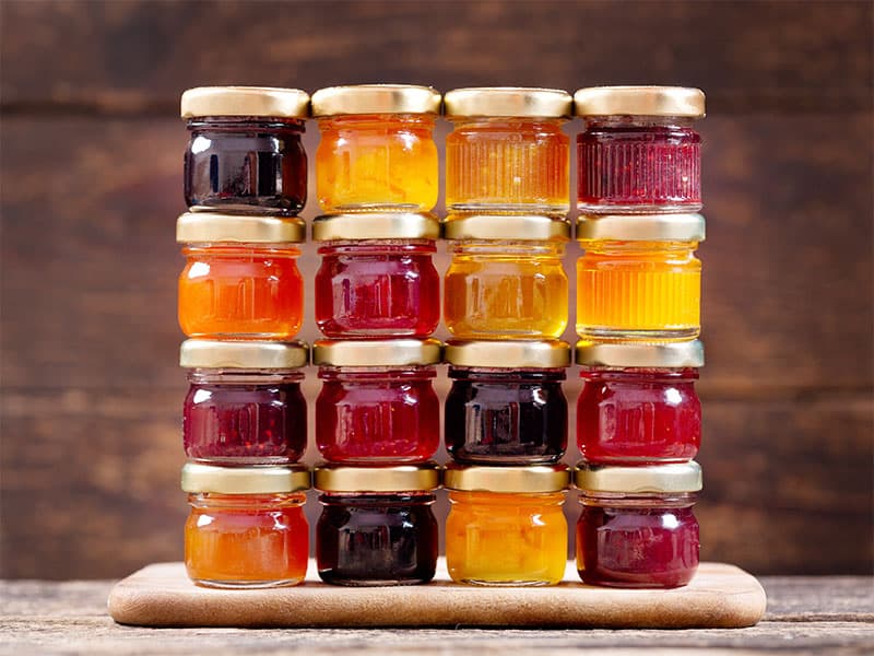 Various Jars Fruit Jam