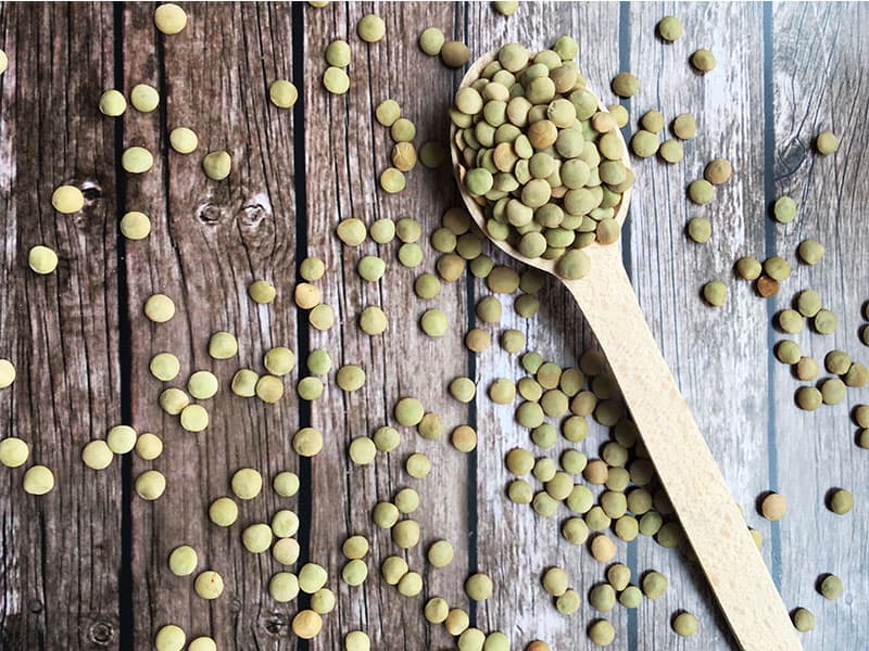 Wooden Spoon Lentils Concept