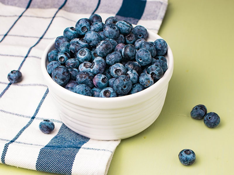 Bowl Ripe Blueberries