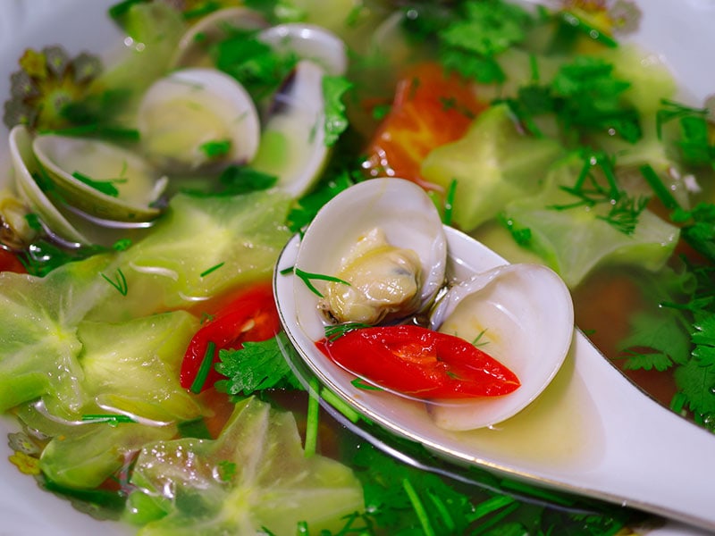 Clam Soup With Star Fruit