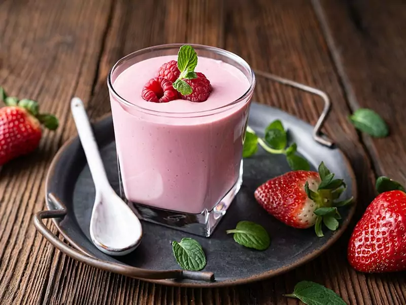 Drink Strawberry Smoothie Greek